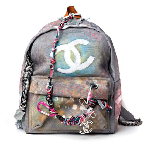 chanel graffiti backpack replica ebay|chanel backpack canvas graffiti.